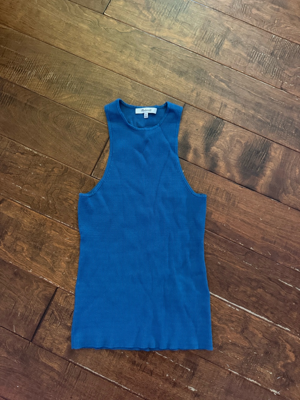 Madewell Deep Blue Ribbed Tank Top